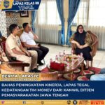 Bahas Peningkatan Kinerja, Lapas Tegal Kedatangan Tim Monev Dari Kanwil Ditjen Pemasyarakatan Jawa Tengah
