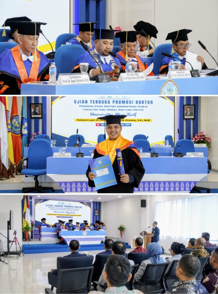 Bahas Kemiskinan Pesisir dan Keamanan Maritim, Kolonel Laut Robinson Raih Doktor dari UHT